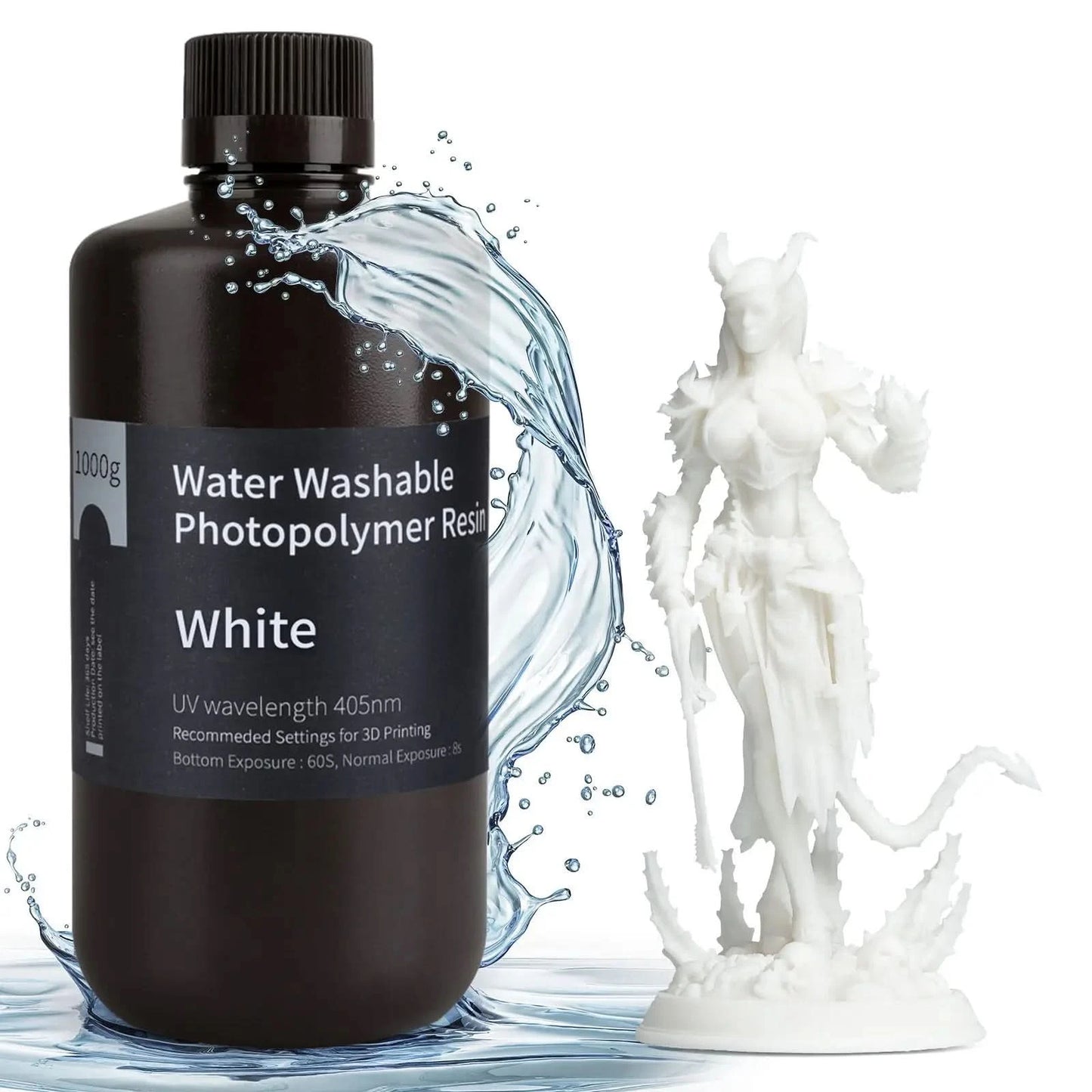 ELEGOO Water Washable 3D Druckerharz LCD UV-härtendes Harz 405nm Standard Photopolymerharz für LCD 3D-Druck 1000g 8 Farben