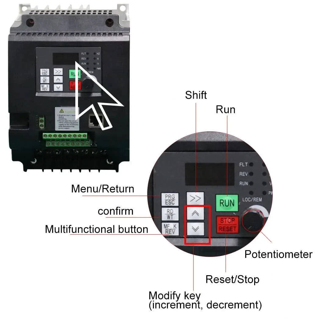 4KW-11KW 220V auf 3-phasigen 380V Frequenzumrichter Multifunktionaler VFD Frequenzumrichter, 400Hz Inverter