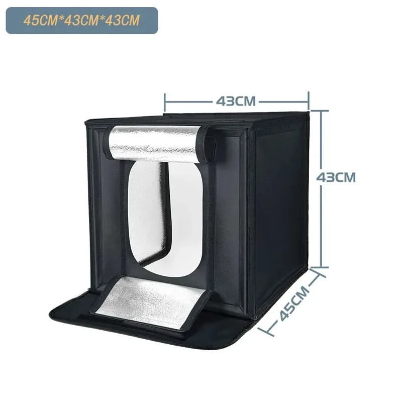 Fotolichtstudio Softboxen Tragbar Faltbar Dimmbar Fotografie Tisch Shooting Zelt Kit mit 3 Stück Hintergrundplatten