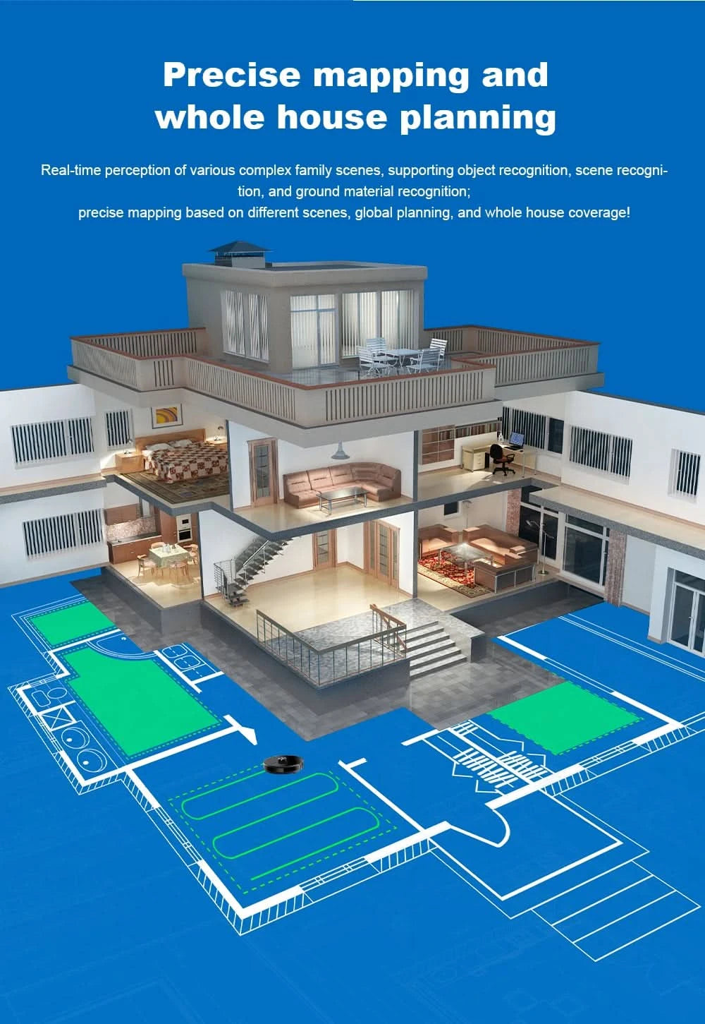 Liectroux/LILIN X6 Robot Vacuum Cleaner,Laser System,6500Pa,Smart Home Appliance,Restricted Area Map,Zone Cleaning for Carpet