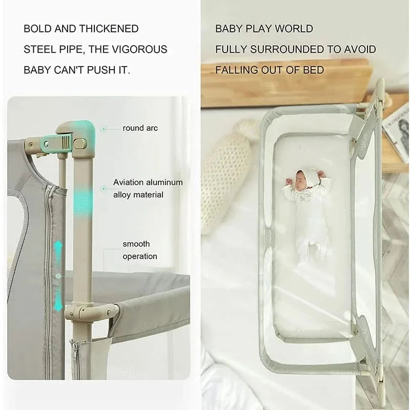 Simple and Lightweight Baby Cot Dual-use Comfortable Toddler Baby Bed within Bed Safety Protection Easy To Install Bedside Crib
