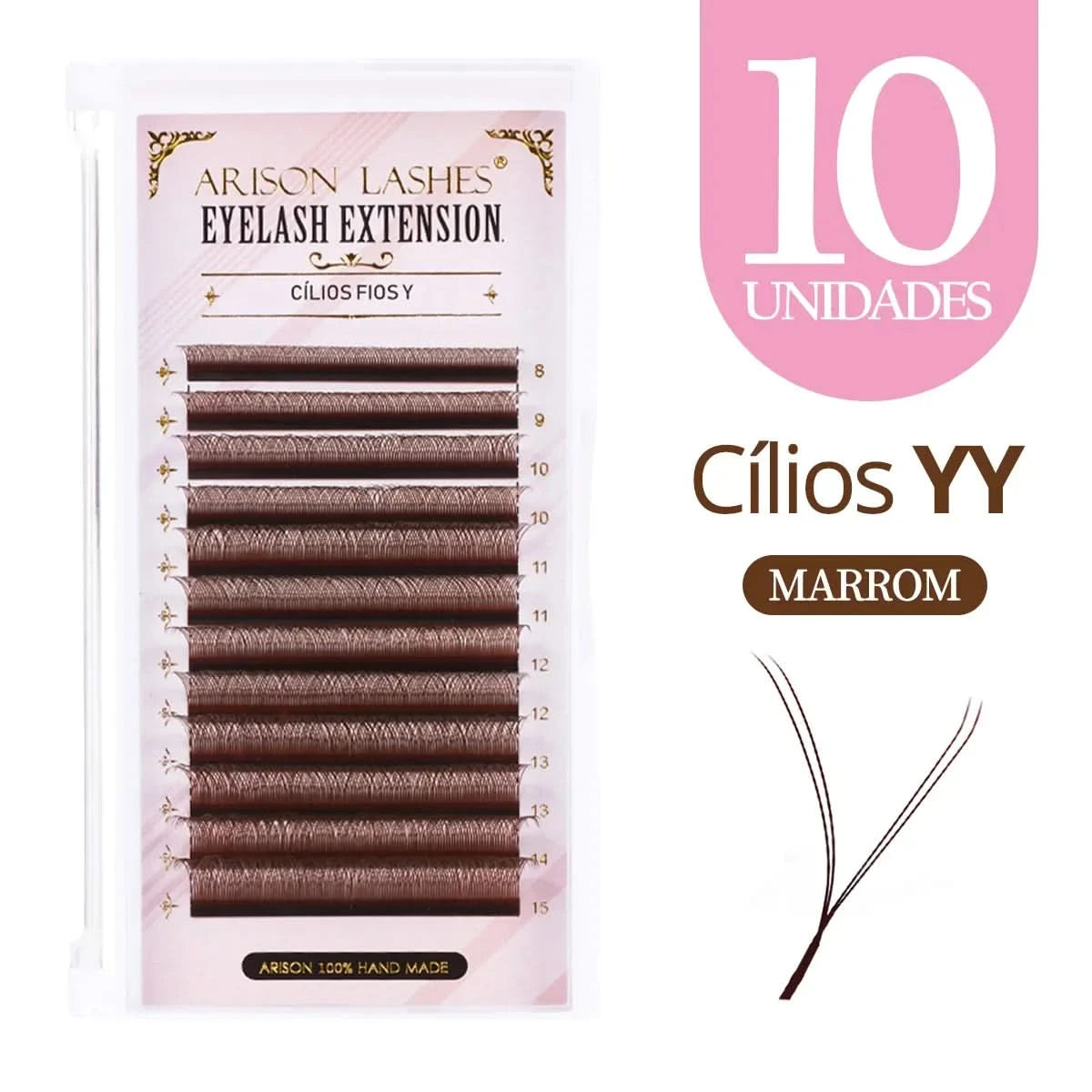 [Brazil Warehouse]ARISON Wholesale 10/30/50pcs YY/W-shape Lashes Premade Volume Eyelashes Extension 3D/4D/5D/6D/8D Lash