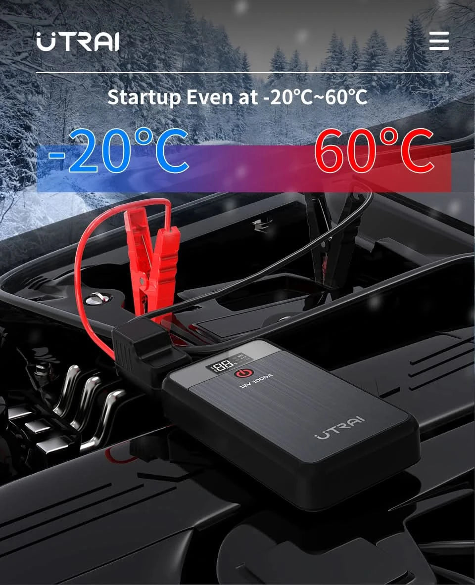 UTRAI Jump Starter 2000A/2500A/4000A/6000A Power Bank Portable Charger Car Booster 12V Auto Starting Device Emergency Car Batter