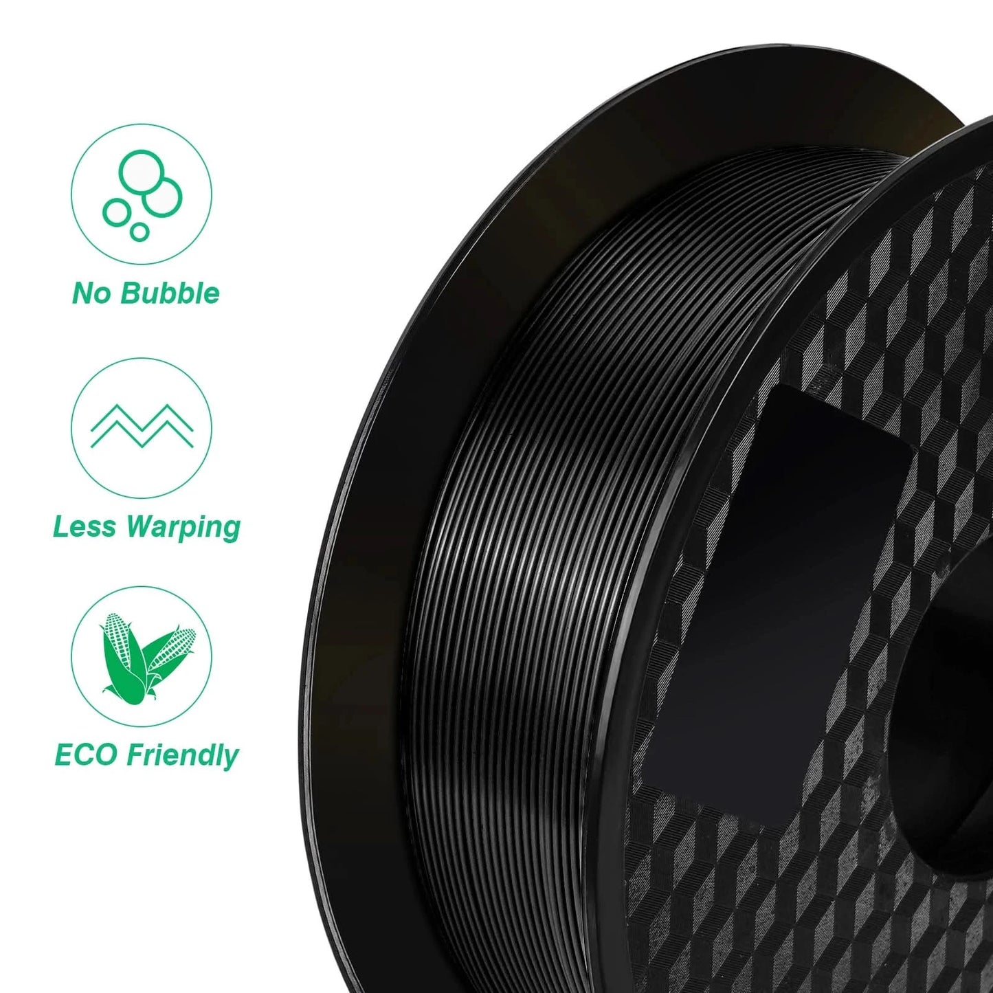 5KG PLA Filament 1.75mm Schwarz Weiß Grau Hohe Zähigkeit 3D-Drucker Material 5 Rollen Lokale Lieferung