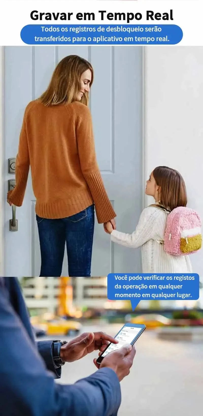 Do Brasil Tuya wifi Digital Electronic Door Lock App Remote Unlocking Fingerprint Door Lock for home house apartment