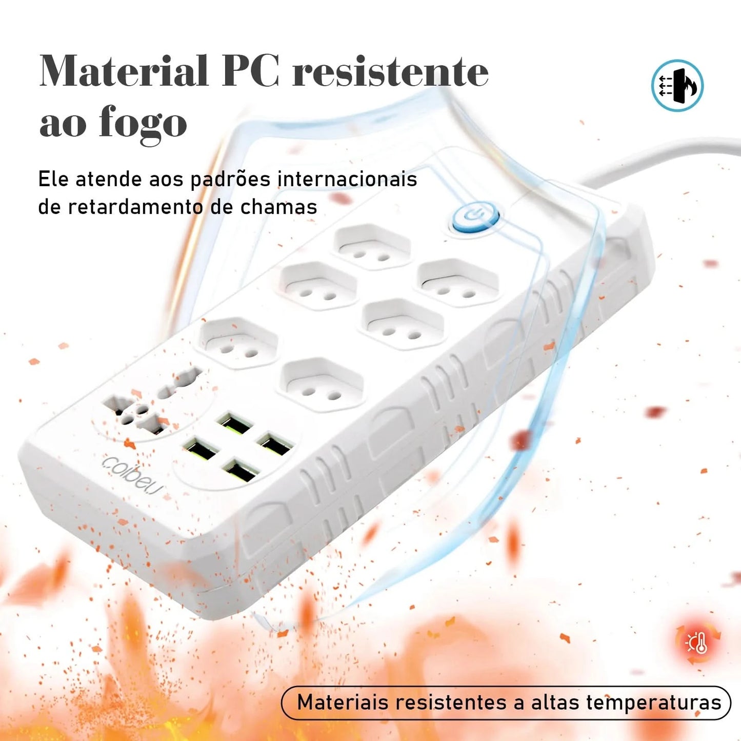 Mehrfachsteckdose, Steckdosenleiste, USB-Steckdose, Steckdosenleiste mit Filter, Steckdosenleiste, Verlängerungskabel, 110-220V, 10A
