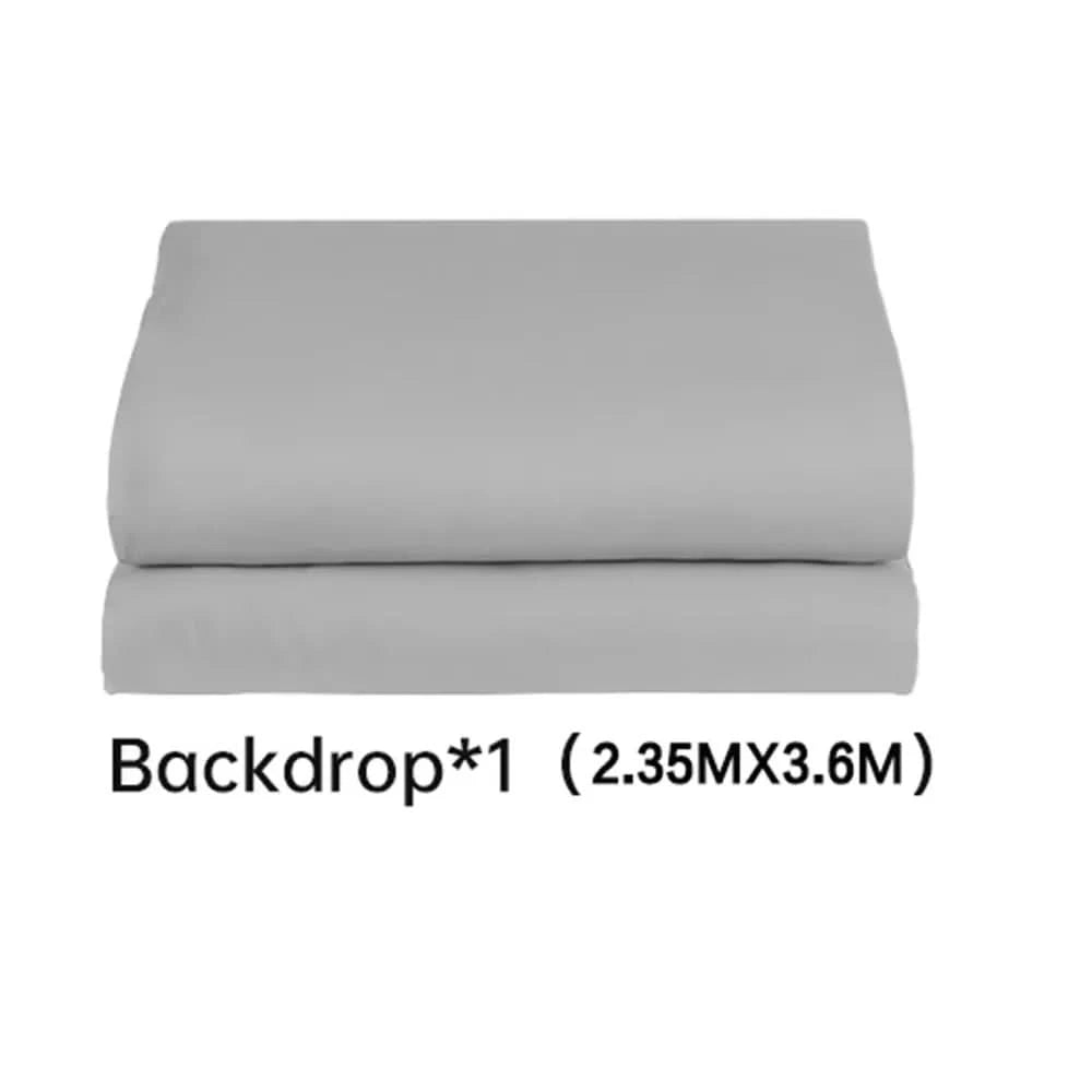 2.4x2.4m Hintergrundrahmen Schwarz/Weiß/Grün/Grau Bildschirmwand Faltbar für Tiktok Live Fotostudio Kit Chromakey Greenscreen-Rahmen