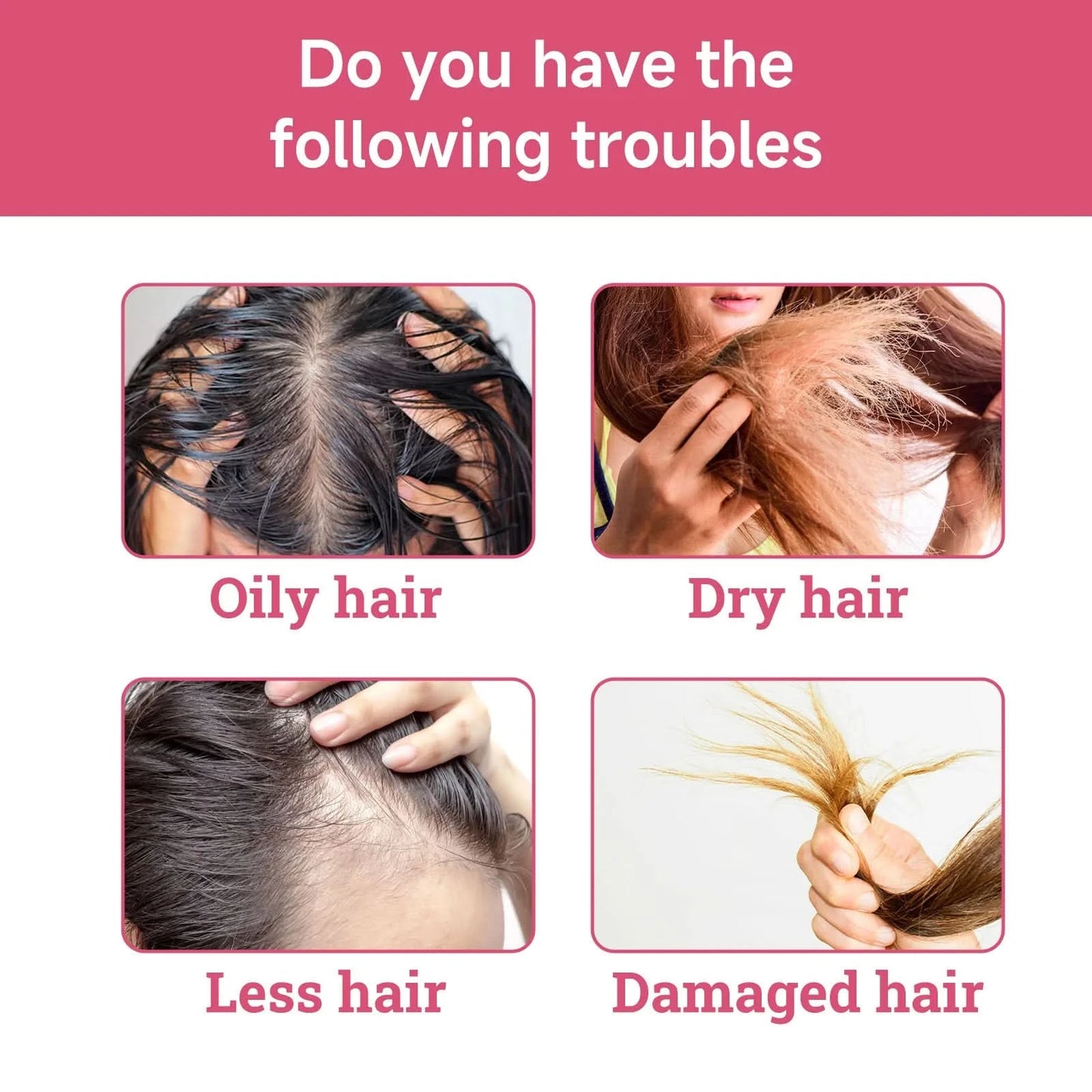 Haarpflege-Essenzöl pflegt krauses Haar, verdichtet die Haarspitzen und erfrischt das Haar mit einem leichten Duft