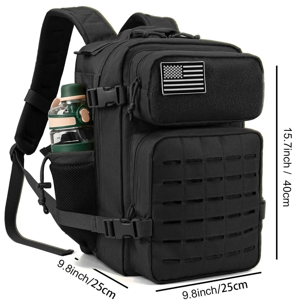 25L Taktischer Rucksack Outdoor Tasche Fitness Rucksack MOLLE Rucksack Damen/Herren Wander-Survival-Rucksack Herren Doppel-Getränkehalter
