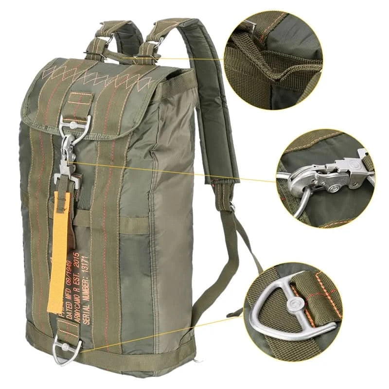LQARMY Robuster Allzweckrucksack Leichte Umhängetasche Fallschirmtasche für Outdoor-Jagdausflüge, Wanderungen, Schule, Abenteuer