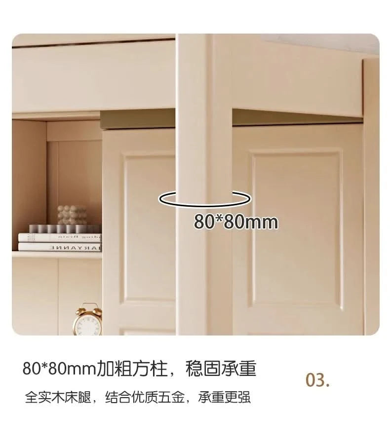 Solid wood upper and lower high and low bunk beds Double bed 2 people bunk beds for kids bed with mattress bedroom furniture