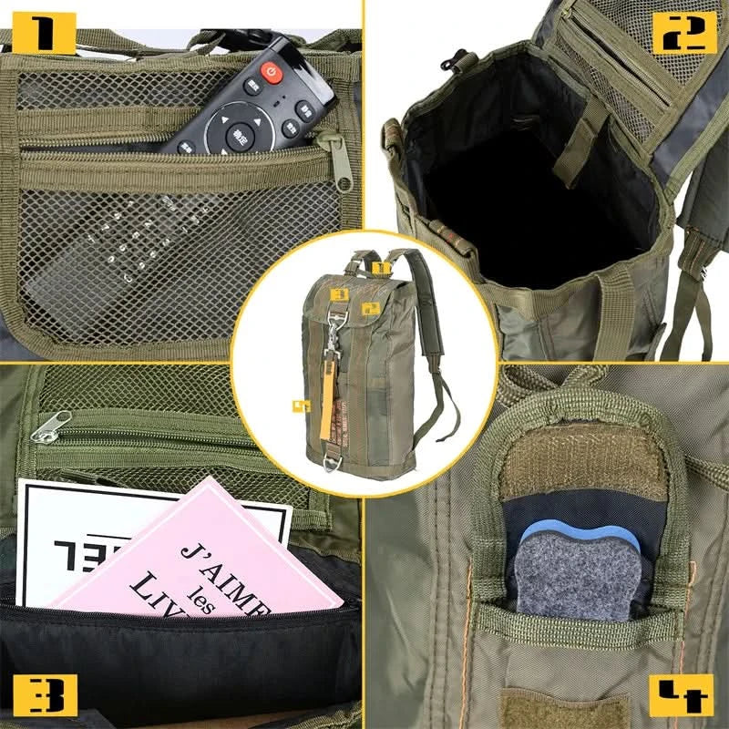 LQARMY Robuster Allzweckrucksack Leichte Umhängetasche Fallschirmtasche für Outdoor-Jagdausflüge, Wanderungen, Schule, Abenteuer