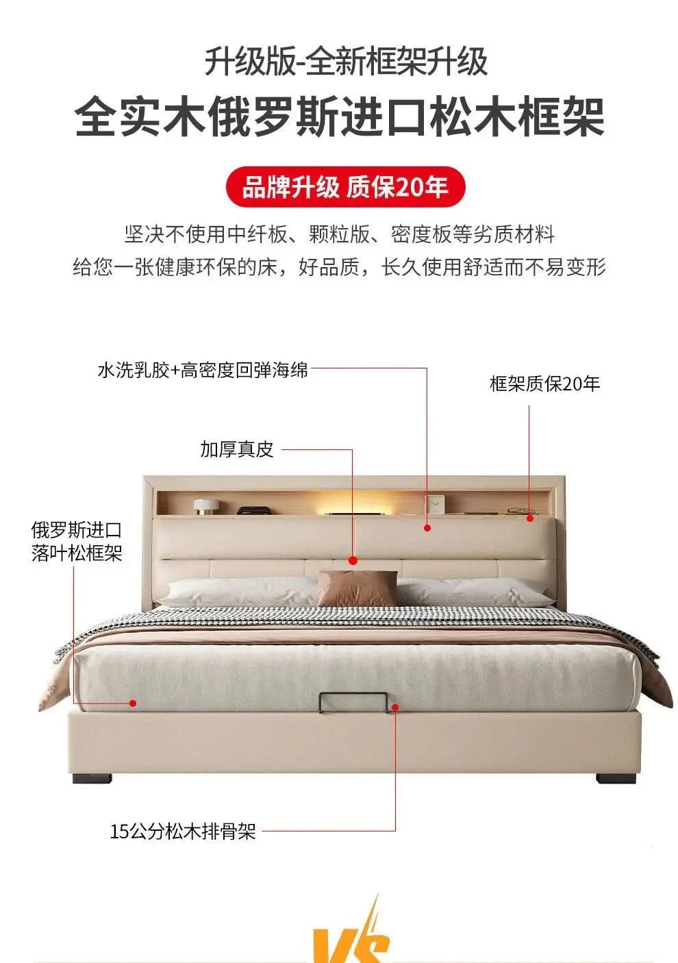 Bedsrooms Frame Beds Modern Headboard Storage Luxury Beds Multifunctional Unique Muebles Para El Hogar House Accessories