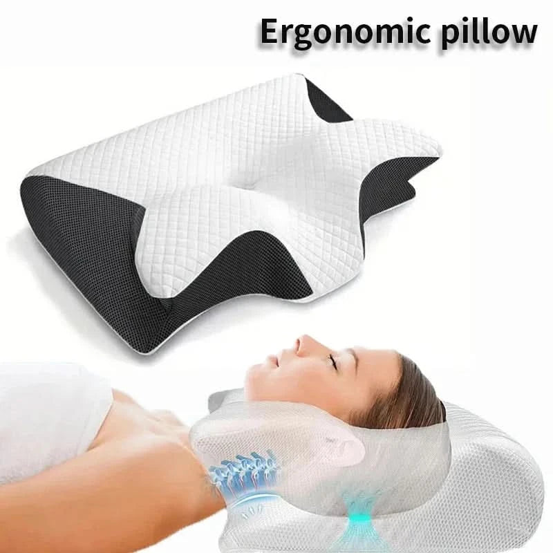 Neues 2-in-1 ergonomisches Memory-Foam-Kopfkissen