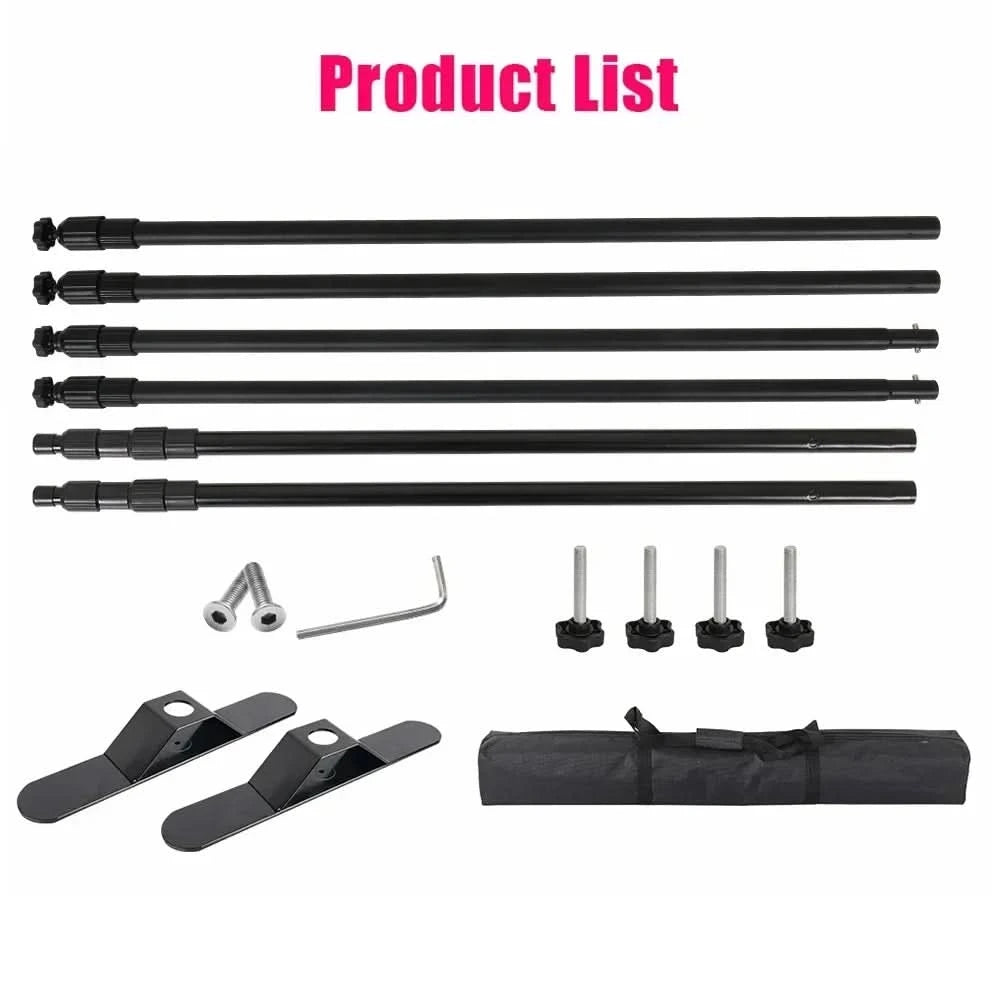SH Double-Crossbar Backdrop Background Stand Frame Support System For Photography Photo Studio Video Muslin Green Screen