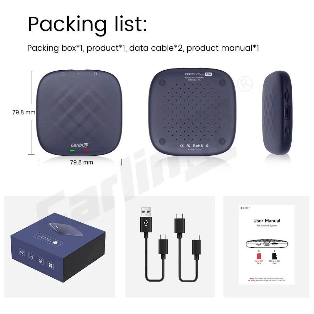 CarlinKit CarPlay Ai Box Android 13 Plus oder Android 11 Smart Car Box Android Auto Wireless CarPlay 4GLTE für Audi Mazda VW Haval