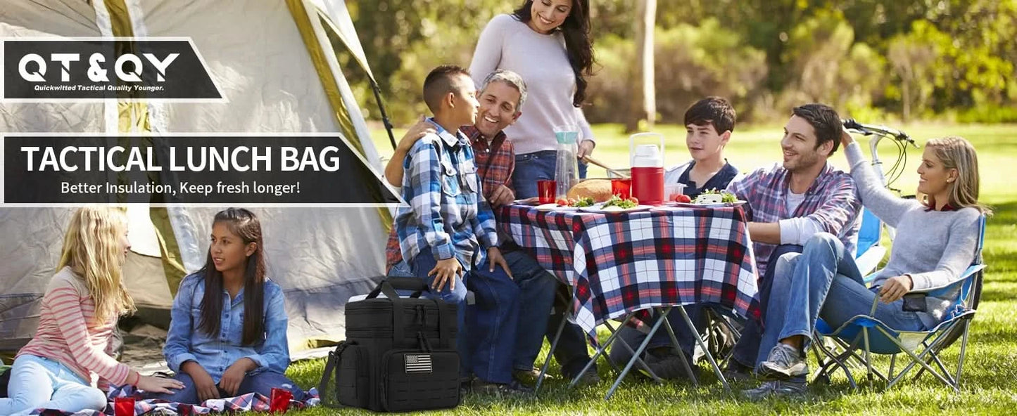 Taktische Brotdose für Herren, erweiterbare taktische Kühltasche, 18 l, auslaufsicher, isoliert, für Arbeit, Camping, Outdoor