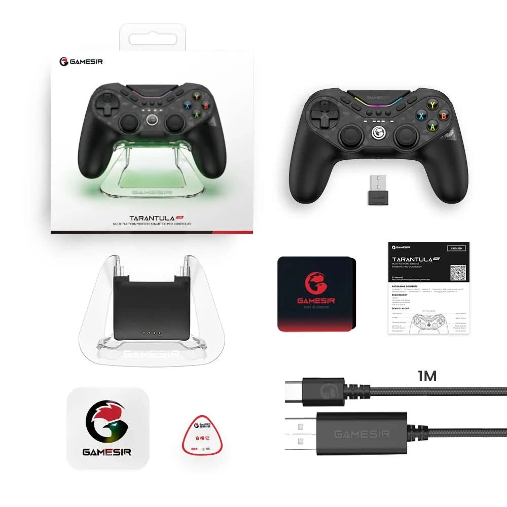 GameSir Tarantula Pro Switch 2 Controller kabelloser Gamecontroller mit 9 belegbaren Tasten, 6-Achsen-Gyroskop, Hall-Effekt-Triggern und NFC