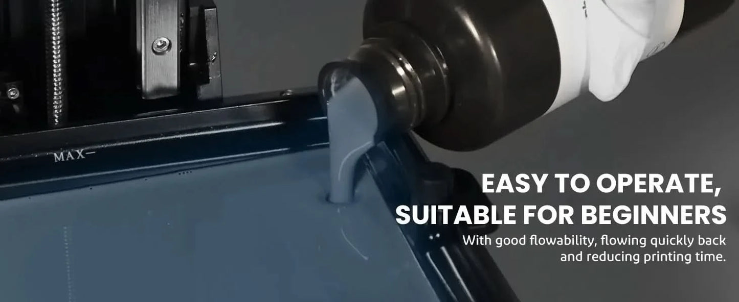 ELEGOO 3D Printer Resin LCD UV-Curing Resin 405nm Standard Photopolymer Resin for LCD 3D Printing 1000g Black Grey White Skin
