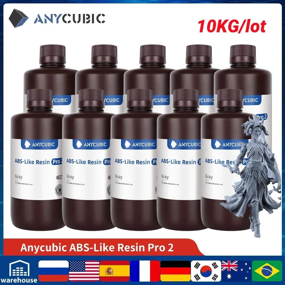 Anycubic ABS-Like Resin Pro 2 3D-Drucker Rapid UV-härtendes 405nm Konservierungs-ABS+Upgrade 3D-Harz hohe Präzision für LCD-Drucker