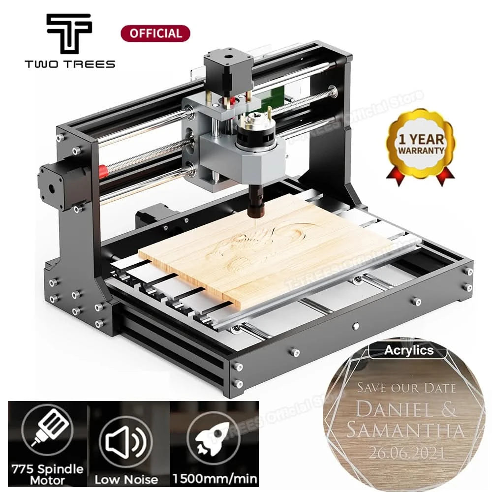 Twotrees TTC3018 CNC-Fräsmaschine Lasergraviermaschine CNC-Router DIY-Werkzeug Metall Kunststoff Acryl PVC Holzplatte GRBL