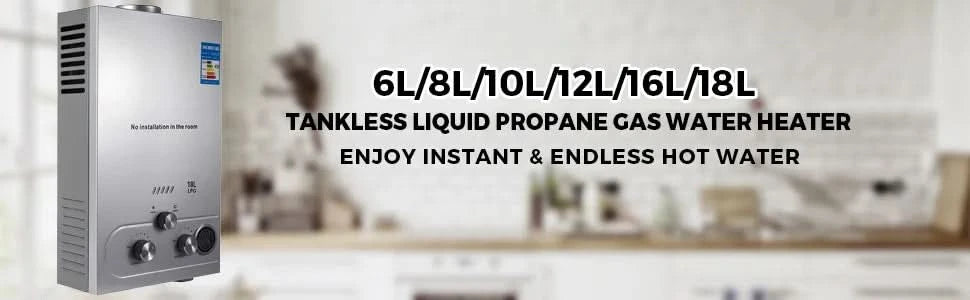 Sihao 6L 8L 10L 12L 16L 18L Flüssiggas-Durchlauferhitzer Sofortiger Gasboiler Butan Propan Gasboiler für Camping und Outdoor