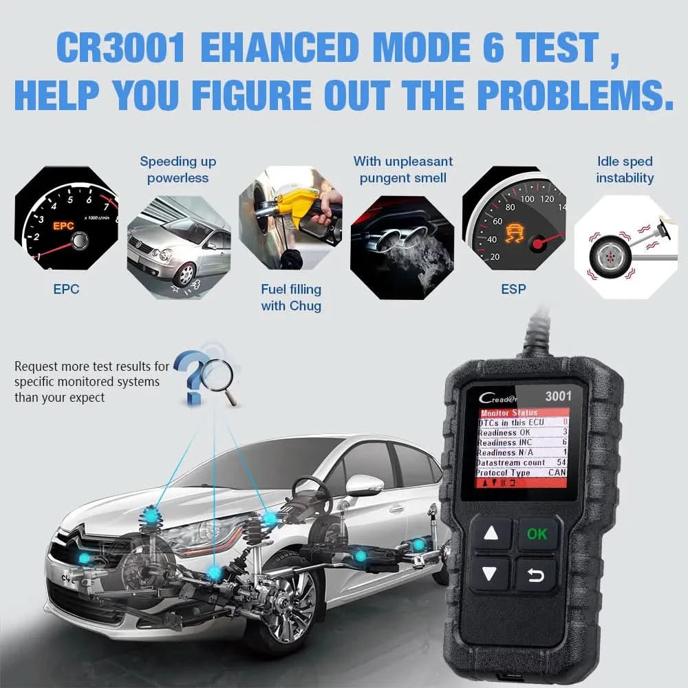 LAUNCH X431 CR3001 OBD2 Scanner Automotive Auto Full OBD2 Diagnosegerät Codeleser Scanner Kostenloses Update PK ELM 327