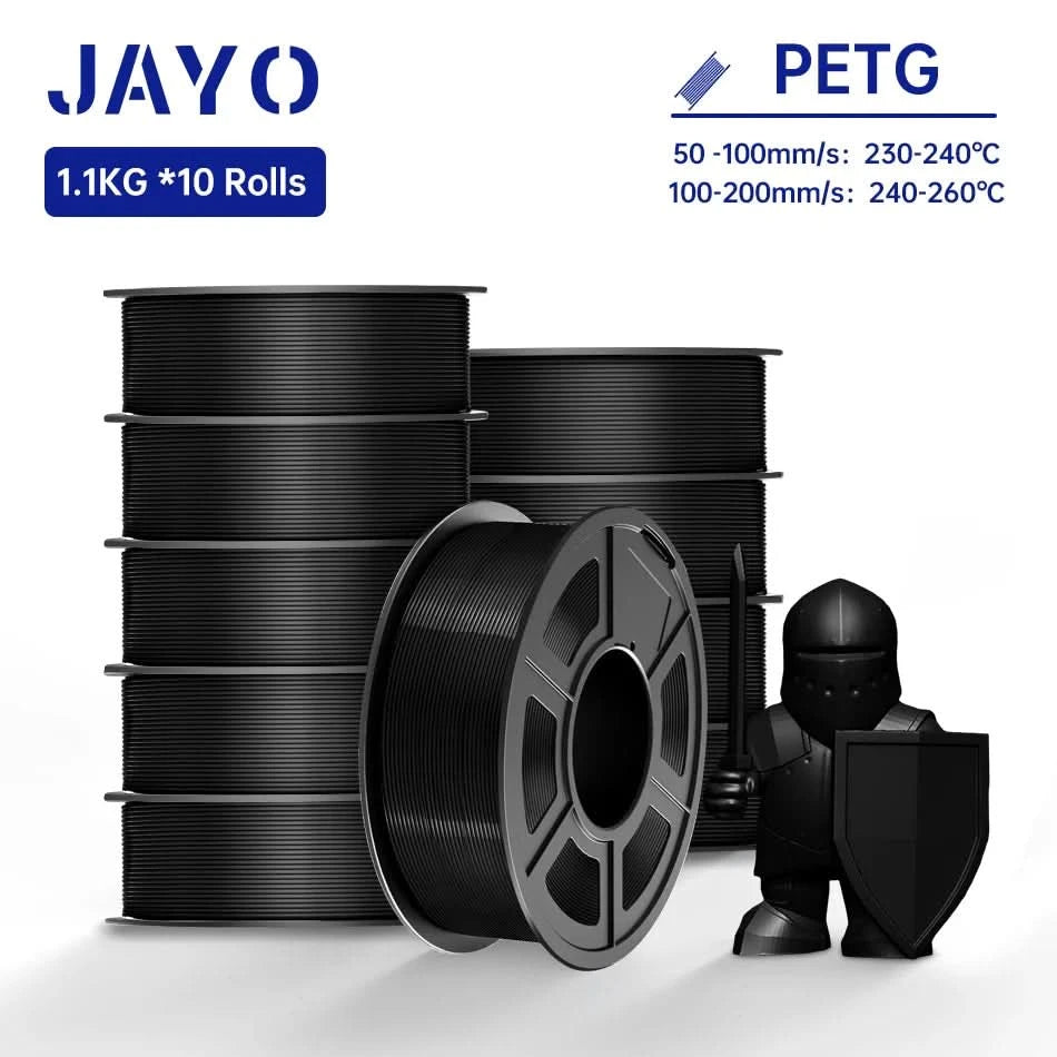 JAYO PLA / ABS / PETG / Silk / ASA / TPU / PLA+ Filament 10 Rollen 3D-Drucker-Filament 1.75MM 0.65/1/1.1KG sauber gewickeltes 3D-Filament