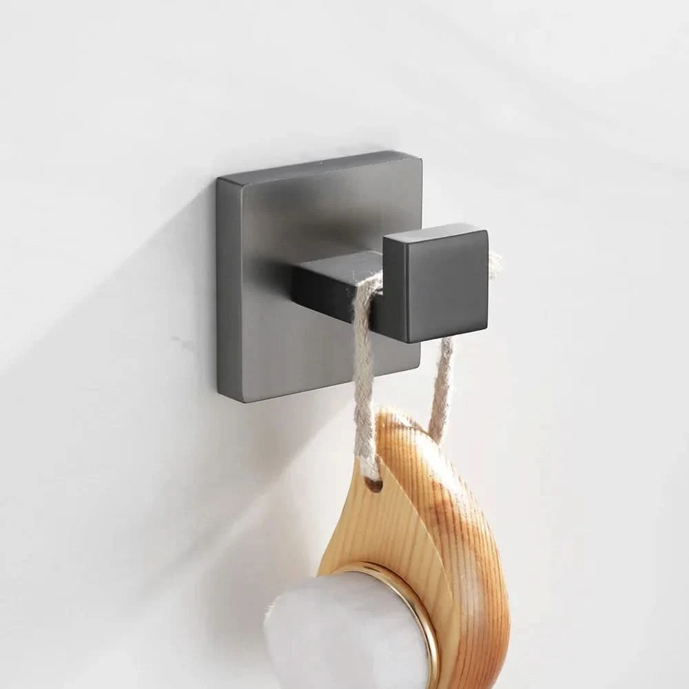 Gunmetal Stainless Steel Bathroom Accessorie Hardware Towel Rack,Toilet Paper Holder, Robe Hook, Towel Bar
