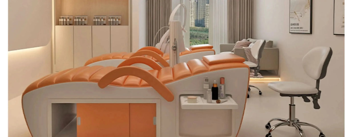 Beauty Profesional Massage Bed Hidden Space Storage Trendy Unique Lash Bed Modern Design Cama De Massagem Salon Furniture