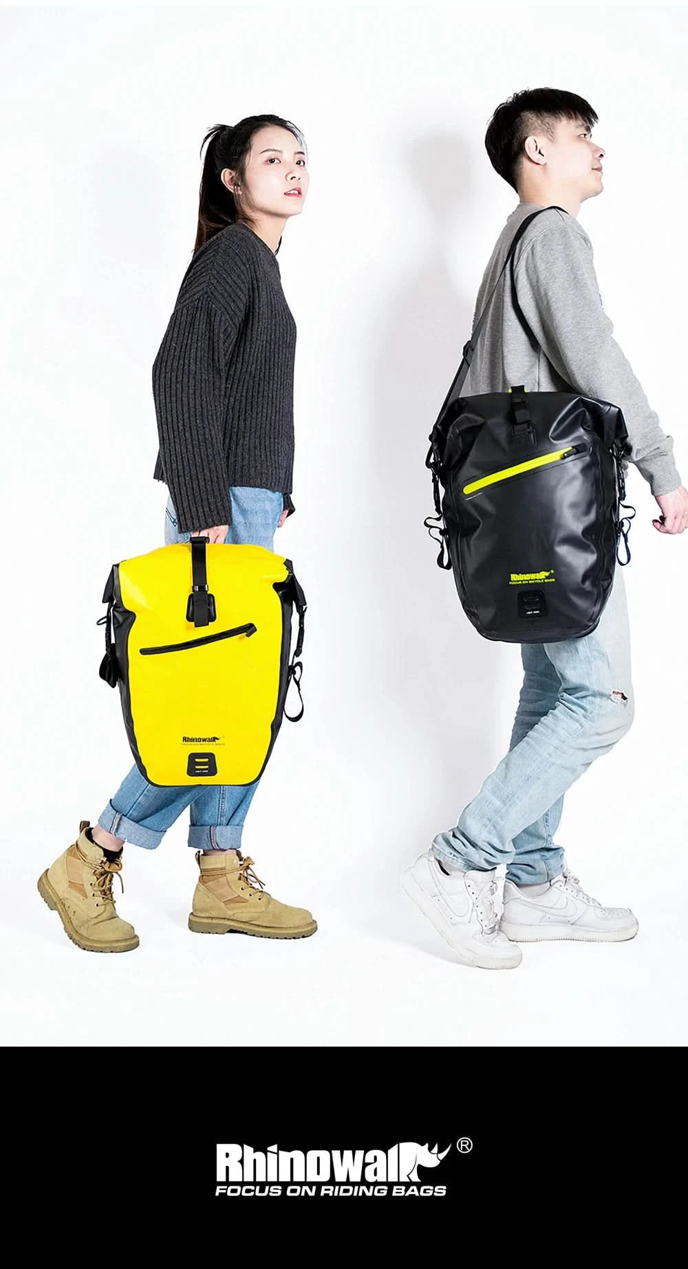 Rhinowalk Wasserdichte Fahrradtasche 20L/27L Reise Radtasche Korb Fahrrad Gepäckträger Hinten Sattel Tasche Fahrradtaschen & Packtaschen