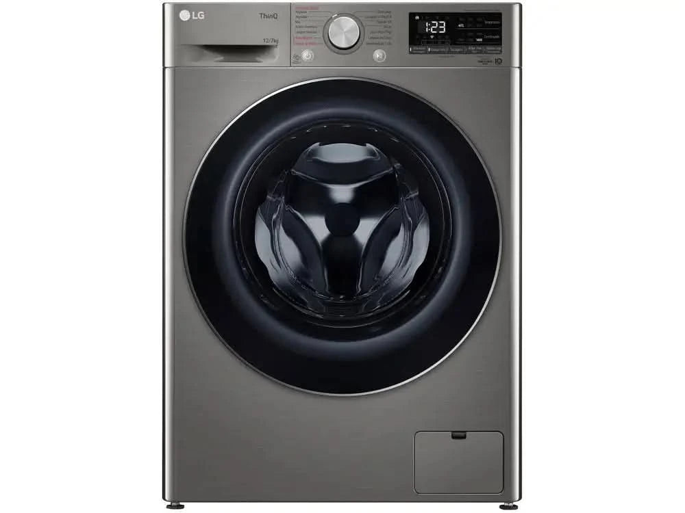 LG 12kg Smart VC4 CV5012PC4 mit Künstlicher Intelligenz, Warm- und Kaltwasser, Silber-220V