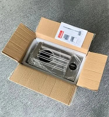 Camping Wood Stove Fire View Side Glass Portable Folding Wood Burner with Chimney Stainless Steel Tent Heater for Ice Fishing