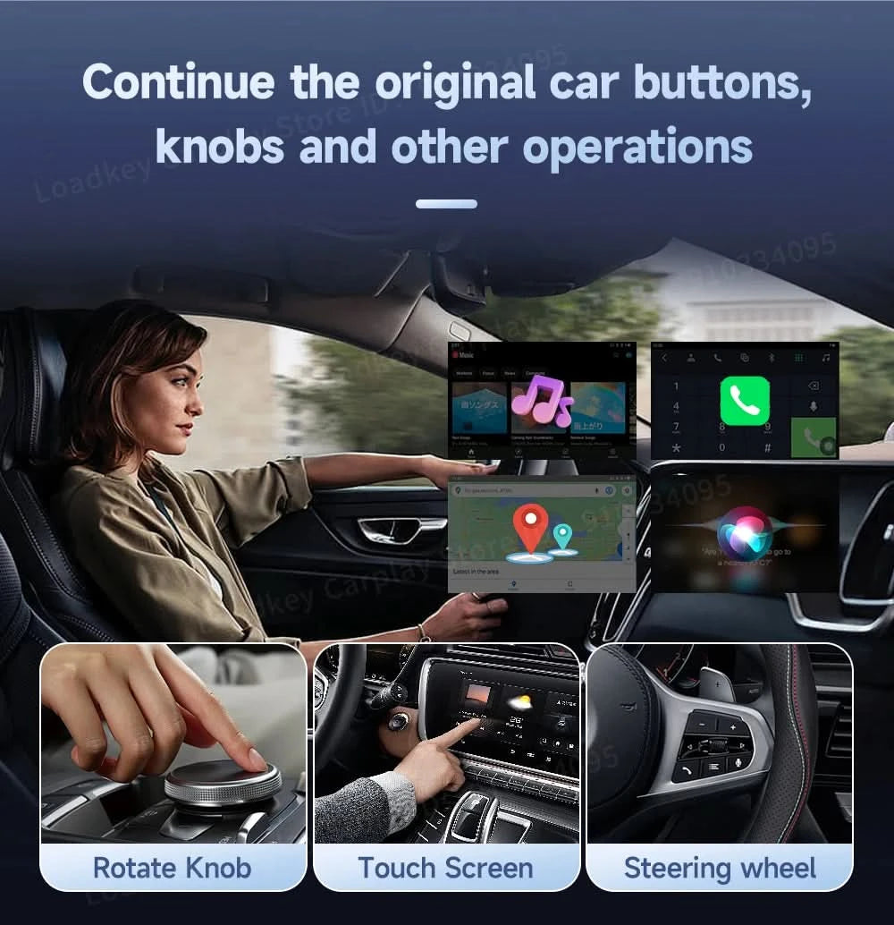 Carlinkit HDMI-Ausgang Auto TV Mate Carplay Qualcomm 6225 8-Core Android Auto Wireless Adapter unterstützt Youtube GPS Split Screen