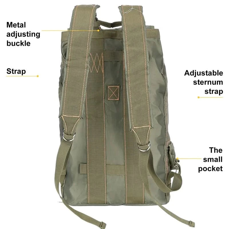 LQARMY Robuster Allzweckrucksack Leichte Umhängetasche Fallschirmtasche für Outdoor-Jagdausflüge, Wanderungen, Schule, Abenteuer