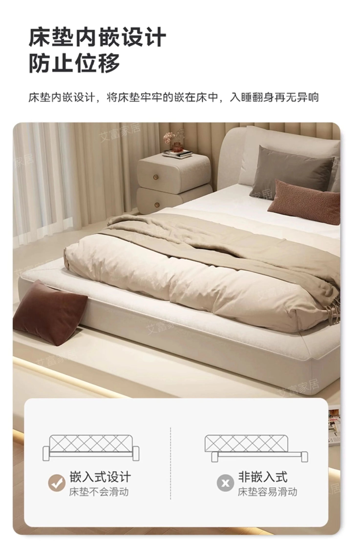 Queen Size Marriage Bed Modern Minimalist Multifunctional Bedroom Bed Storage Space Camas De Casal De Luxo Home Furniture