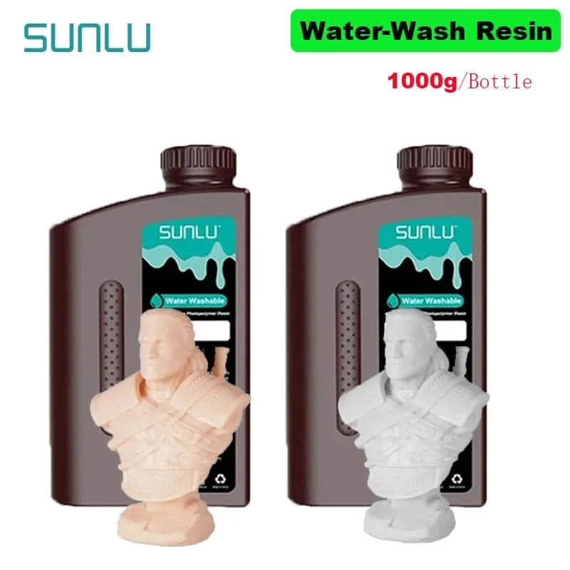 SUNLU 2KG Wasserwaschbares / Wasserwaschbares ABS-Harz Harz 1000G/Flasche 405nm Schnelles UV-härtendes Photopolymerharz für LCD-3D-Druck