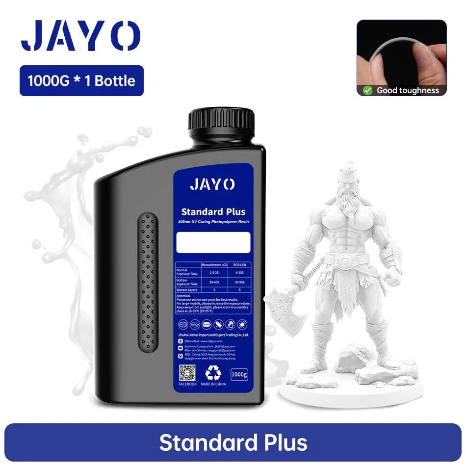 JAYO UV-Harz ABS-ähnlich/Standard/Pflanzlich/Nylon-ähnlich/Wasserwaschbar 1KG 405nm Flüssiges Rapid UV-Härtung für LCD 3D-Druckmaterial