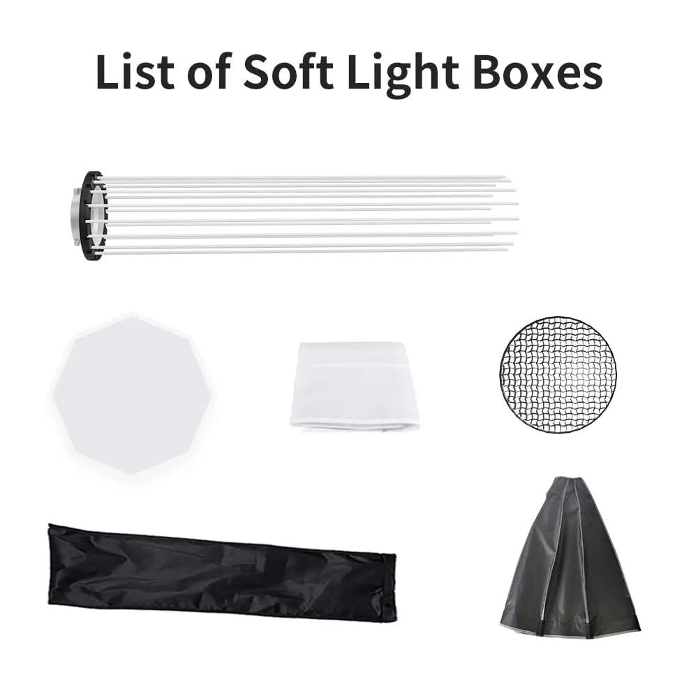 SH 115/135W LED COB Video Light Photography Lamp With Tripod Softbox Remote Control Video Light For Skit Video Photography