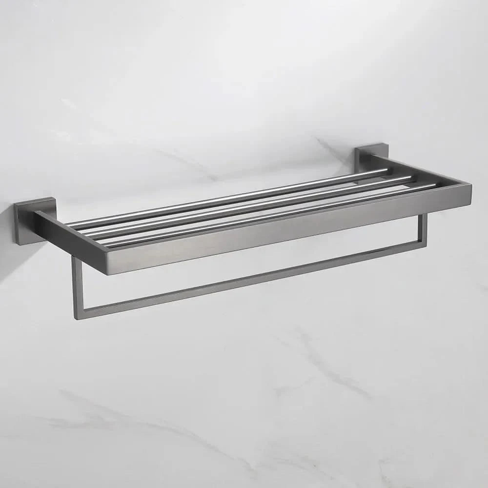 Gunmetal Stainless Steel Bathroom Accessorie Hardware Towel Rack,Toilet Paper Holder, Robe Hook, Towel Bar