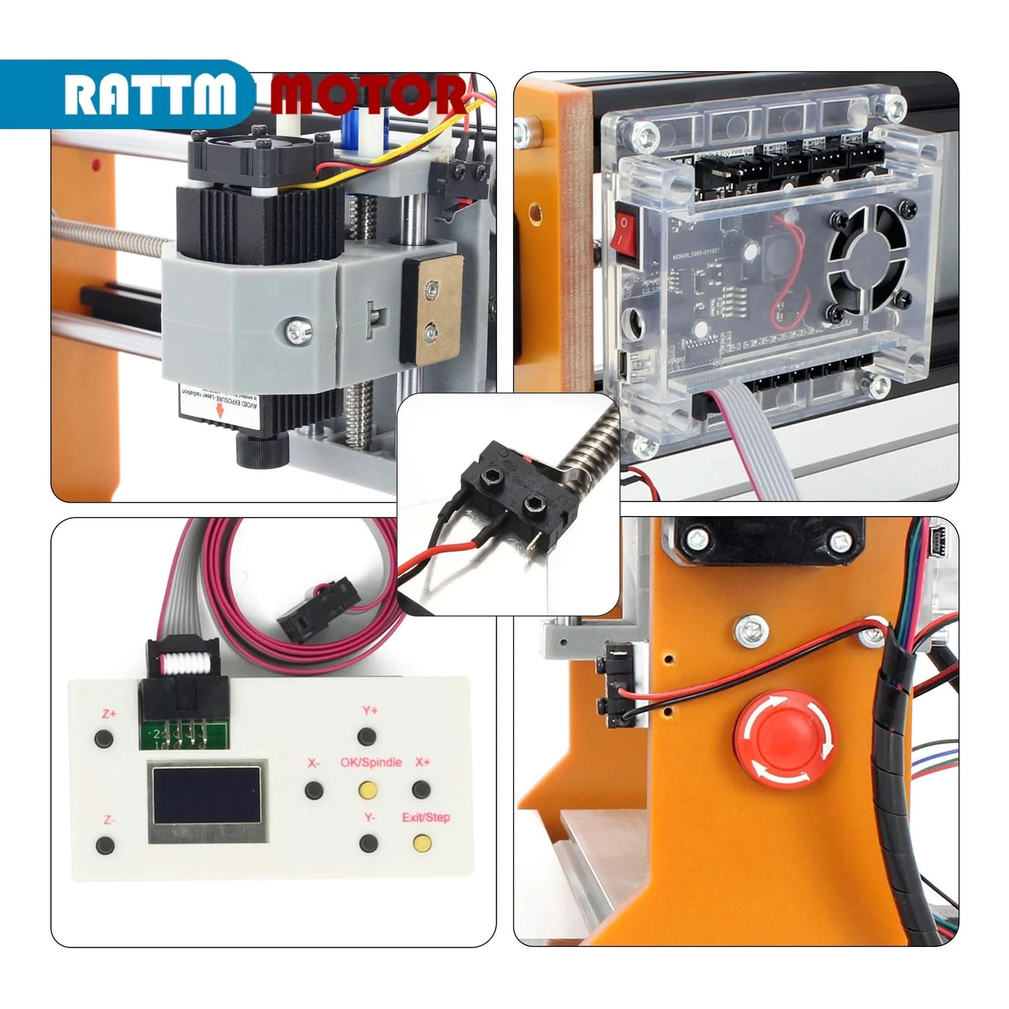 3018 Pro 3 Axis CNC GRBL Control DIY Mini Laser engraving Router Machine With E-stop + Off-line Controller