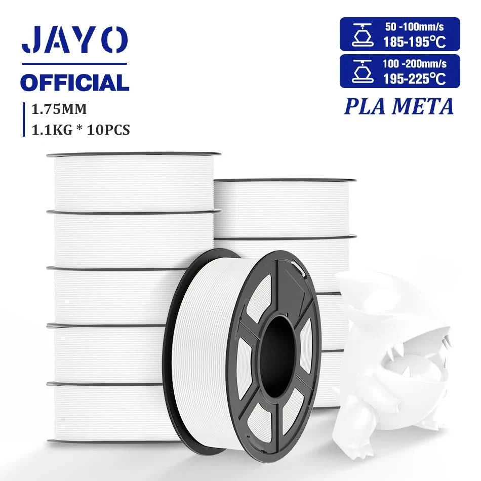 JAYO 3D Filament 1.75mm PLA / PLA Plus / PLA Meta/ Seiden-PLA+/PLA Matt 3D-Drucker-Filament 1.1KG Für FDM Multicolor Set 10 Rollen