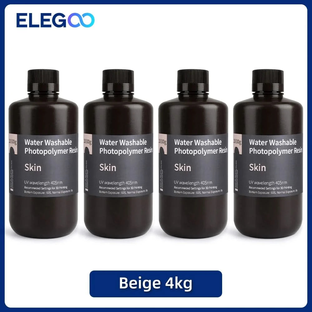ELEGOO Water Washable 3D Druckerharz LCD UV-härtendes Harz 405nm Standard Photopolymerharz für LCD 3D-Druck 1000g 8 Farben