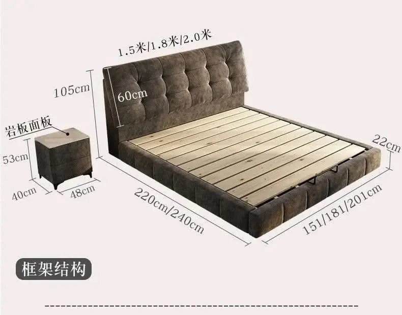 Bedsroom Fancy Beds Minimalist Modern Frame Luxury Beds Nightstands Unique Muebles Para El Hogar Home Furniture Accessories