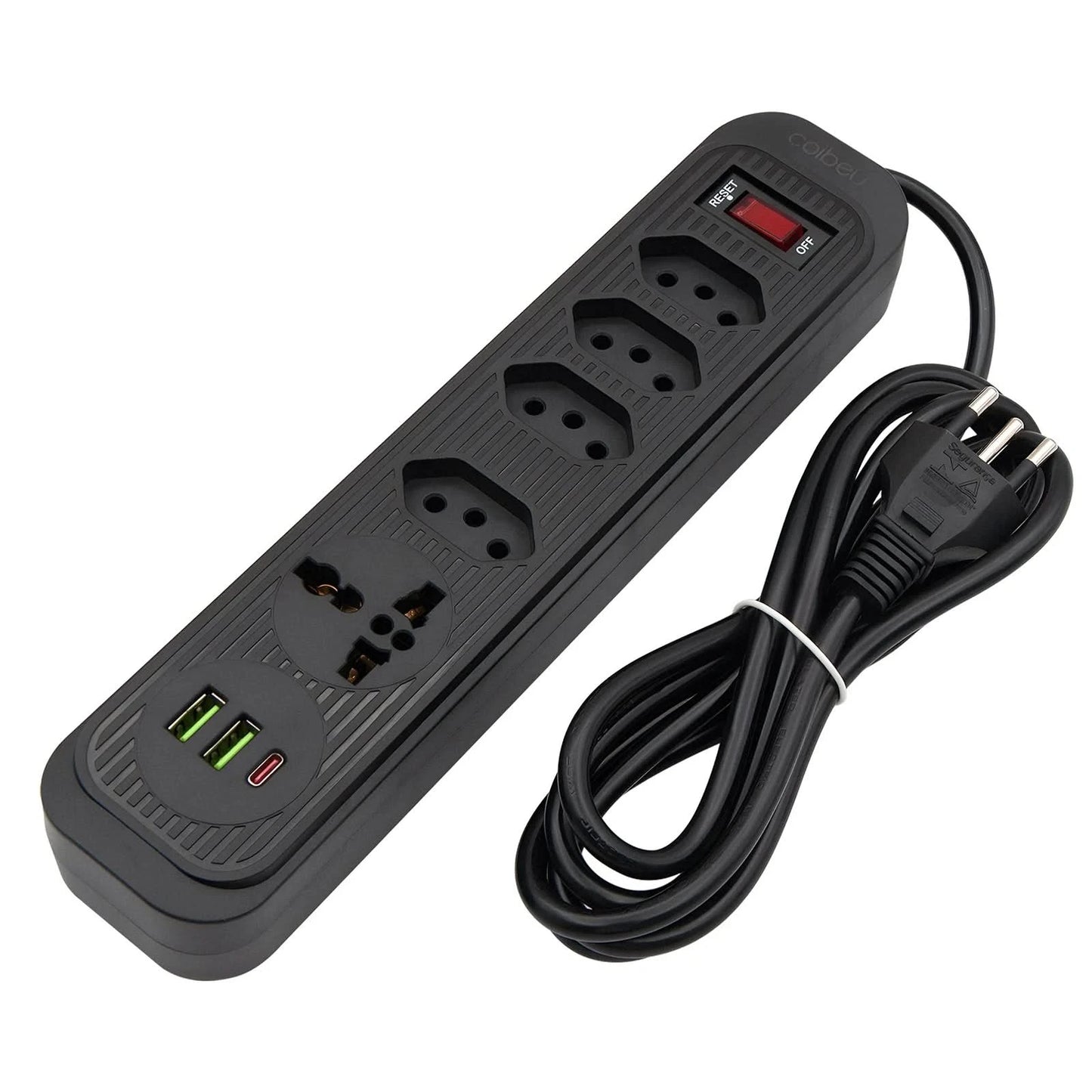 Mehrfachsteckdose, Steckdosenleiste, USB-Steckdose, Steckdosenleiste mit Filter, Steckdosenleiste, Verlängerungskabel, 110-220V, 10A