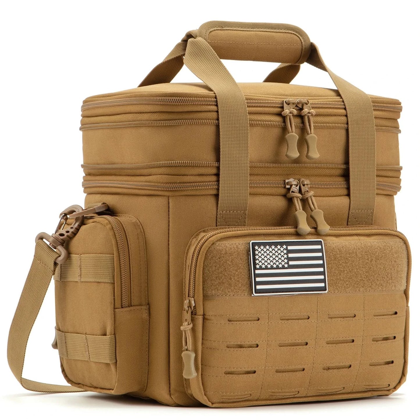 Taktische Brotdose für Herren, erweiterbare taktische Kühltasche, 18 l, auslaufsicher, isoliert, für Arbeit, Camping, Outdoor