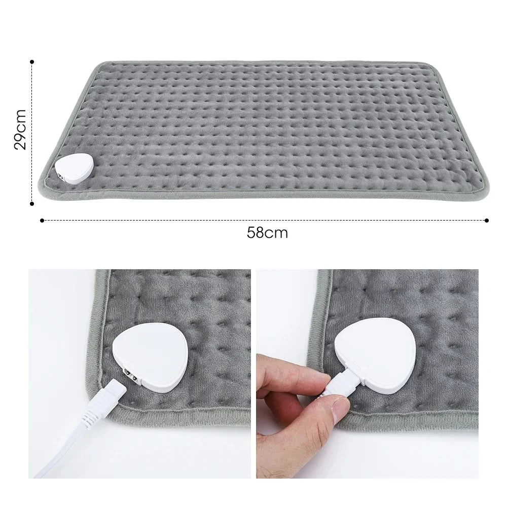 58*29cm Elektrisches Heizkissen, Physiotherapie-Heizdecke, Beseitigt Müdigkeit, Winterwärmer, 110V 230V US/EU/UK Stecker