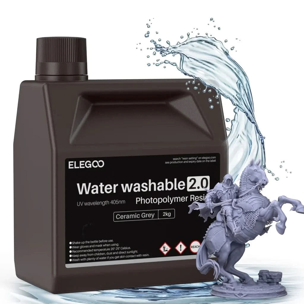 ELEGOO Water Washable 3D Druckerharz LCD UV-härtendes Harz 405nm Standard Photopolymerharz für LCD 3D-Druck 1000g 8 Farben