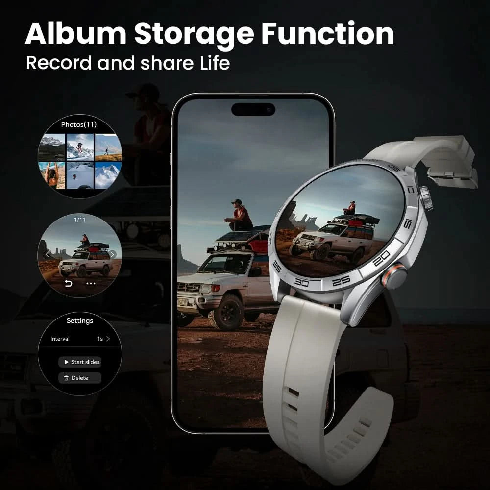HAYLOU Solar 5 Smartwatch mit Sprachanrufen 1.58'' AMOLED Display 60Hz Smart Watch 24H Gesundheitsüberwachung Sport-Smartwatch für Herren