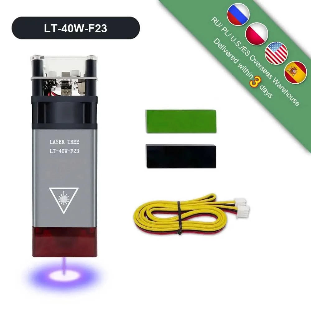 LASER TREE Laser Module 4W 5W 10W Optical Power with Air Assist Laser Head 450nm TTL Blue Light Engraver Cutting Wood DIY Tools